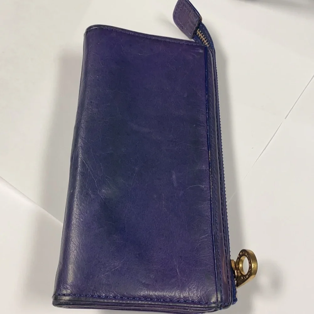 Marc Jacobs Totally Turnlock Purple Leather Wallet